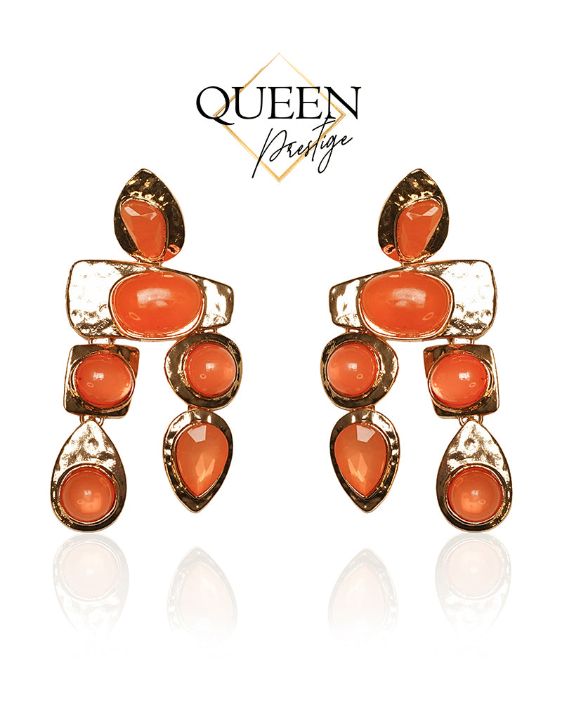 All I Need Orange Dangle Earrings