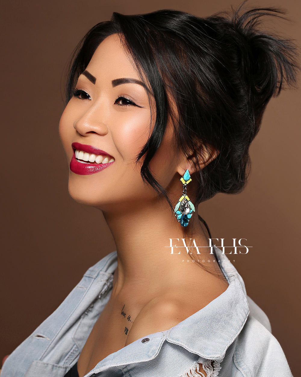 All About Me Blue Dangle Earrings