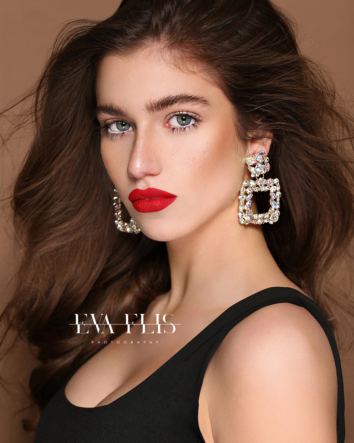 Glamorama AB Square Dangle Earrings