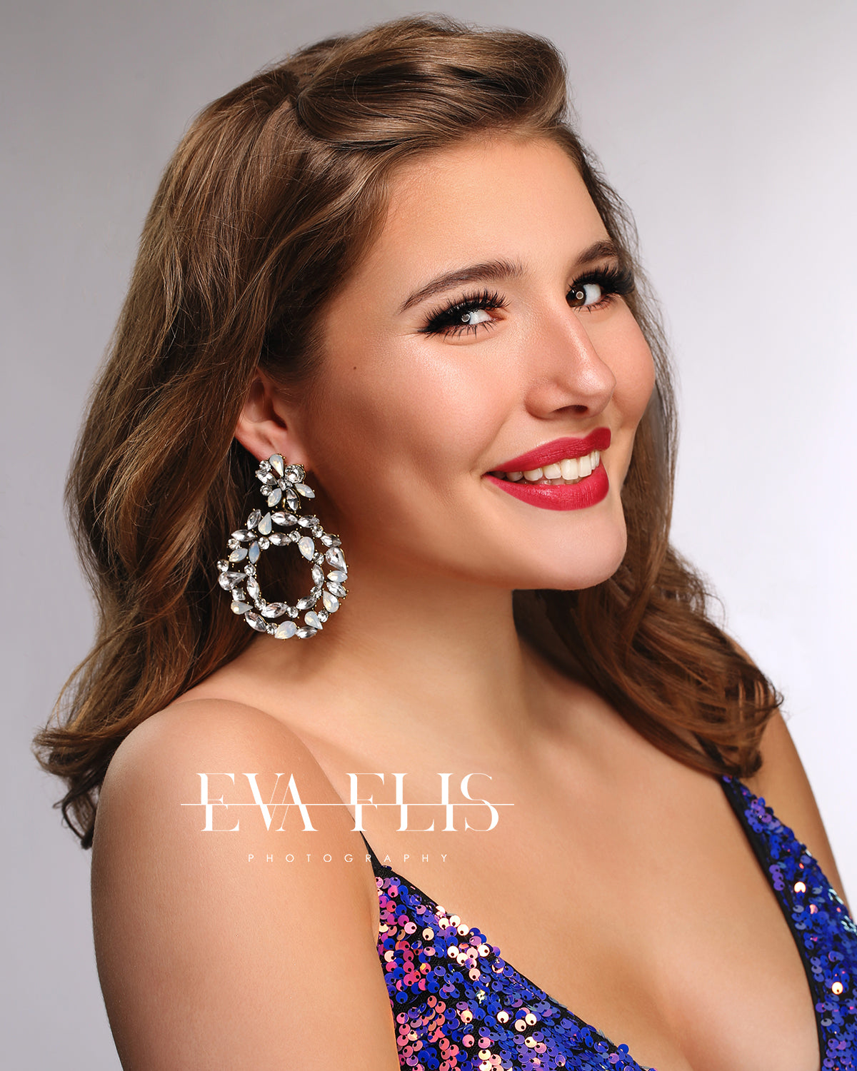 Shining White Star Earrings