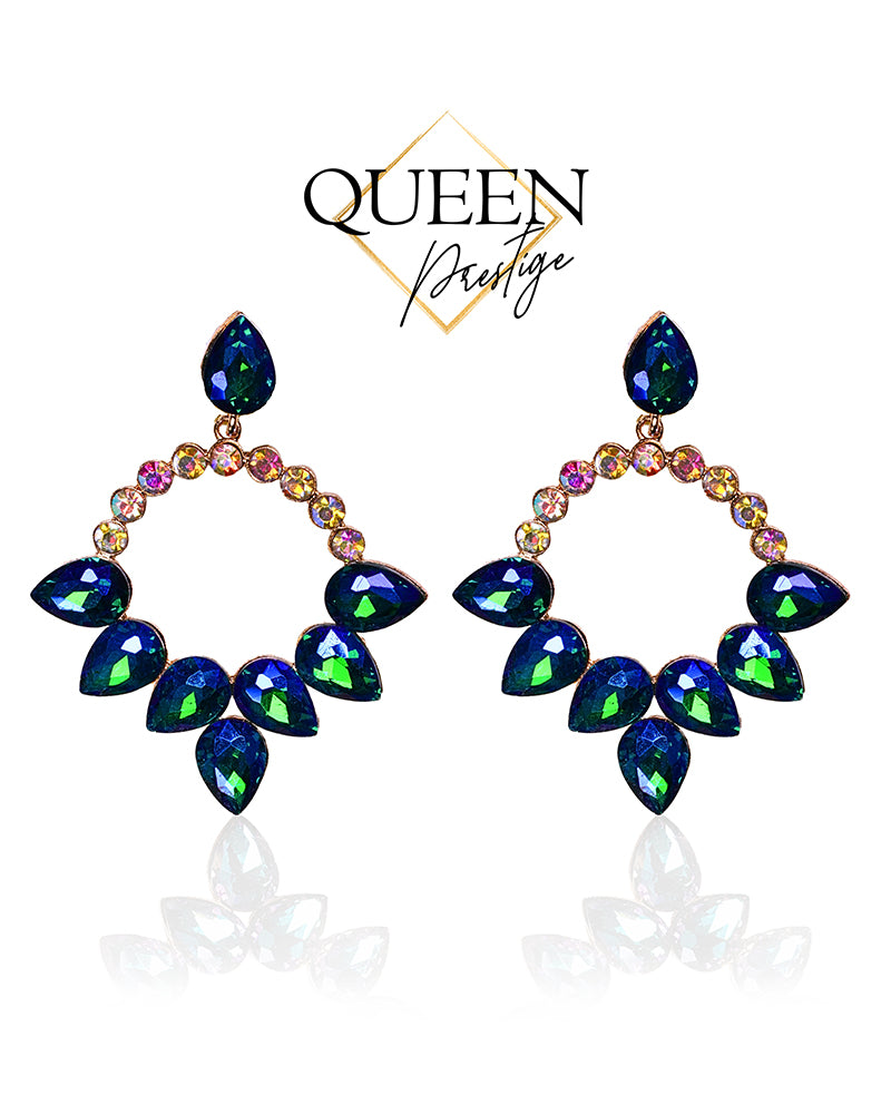Queen Babe Dark Blue Earrings