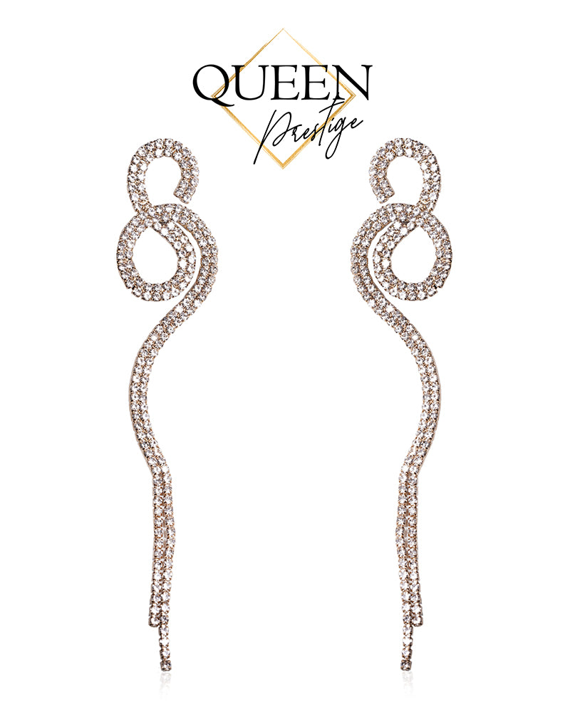 Heading to Vegas Drop Earrings - Gold