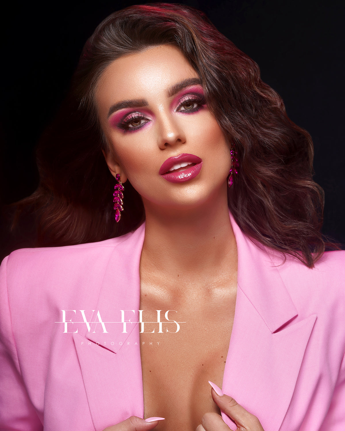 Deserve it all Pink Dangle Earrings