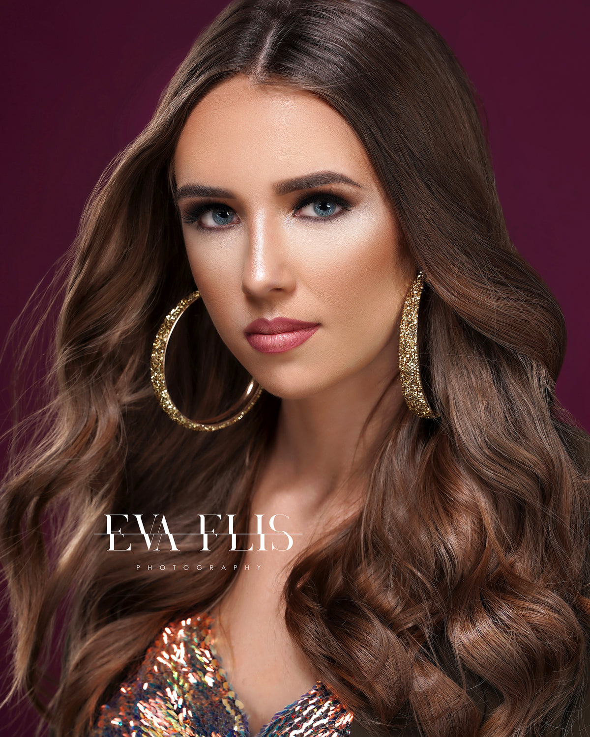 Glamorous Heiress Gold Hoops