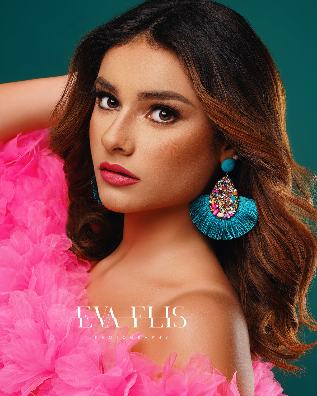 Vacation Ready Teal Tassel Earrings
