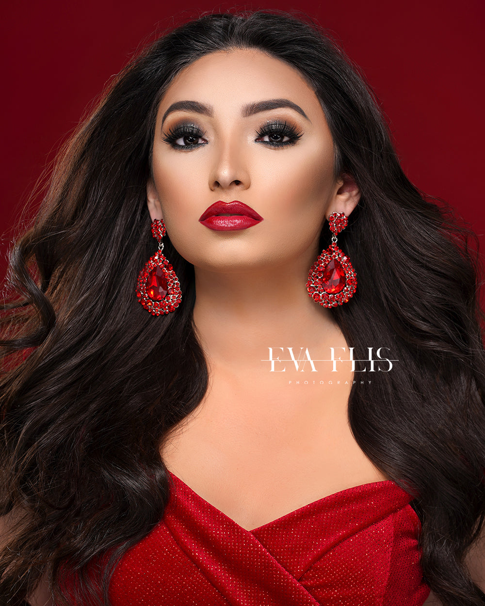 Call me Glamour Red Earrings