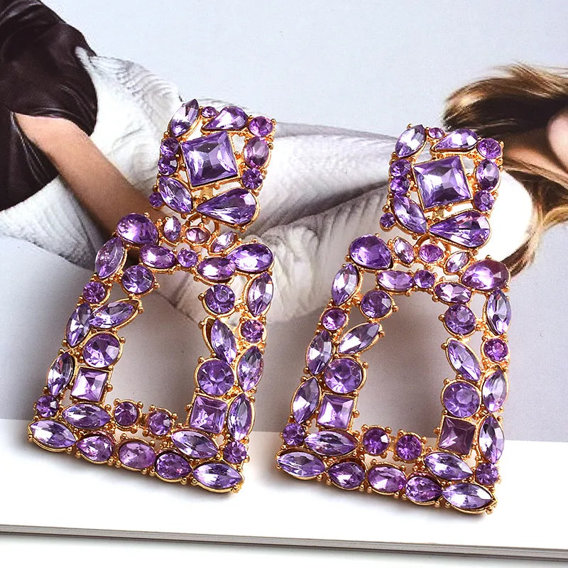 Glamorama Purple Dangle Earrings