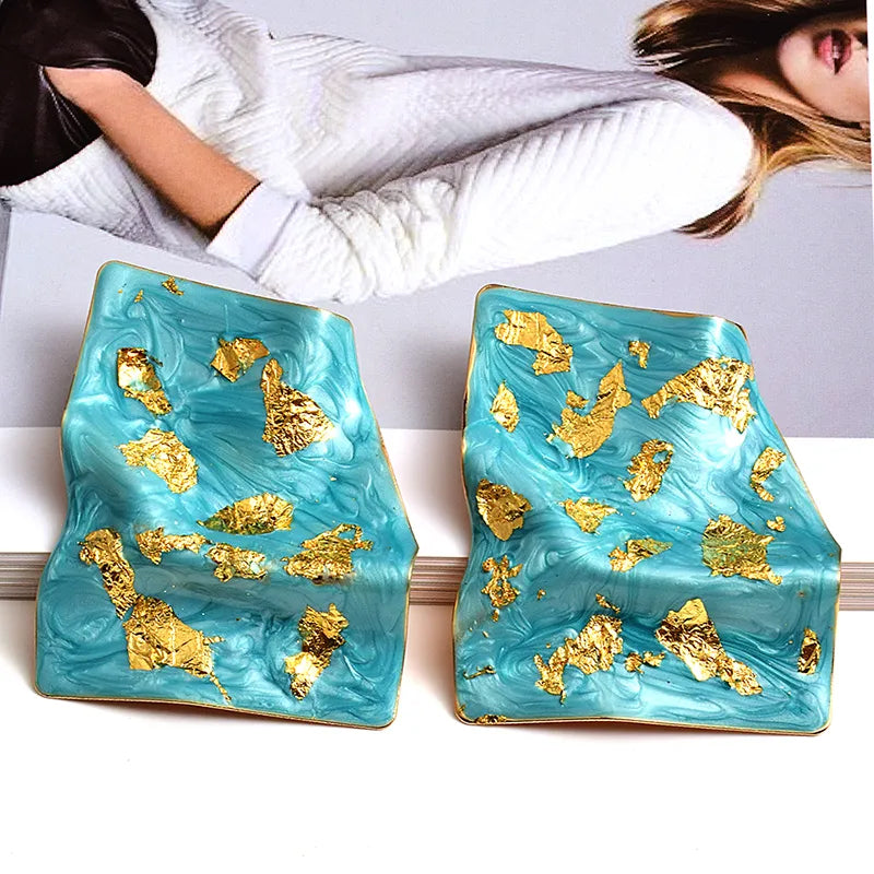Crown Quest Blue Earrings