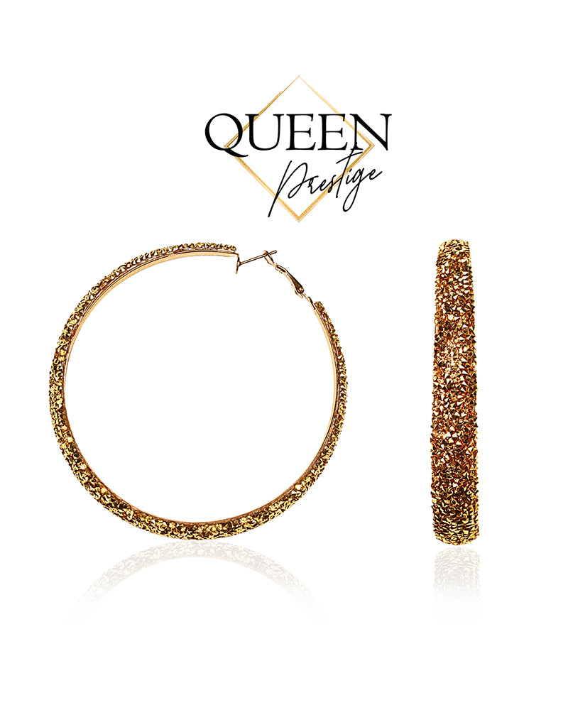 Glamorous Heiress Gold Hoops