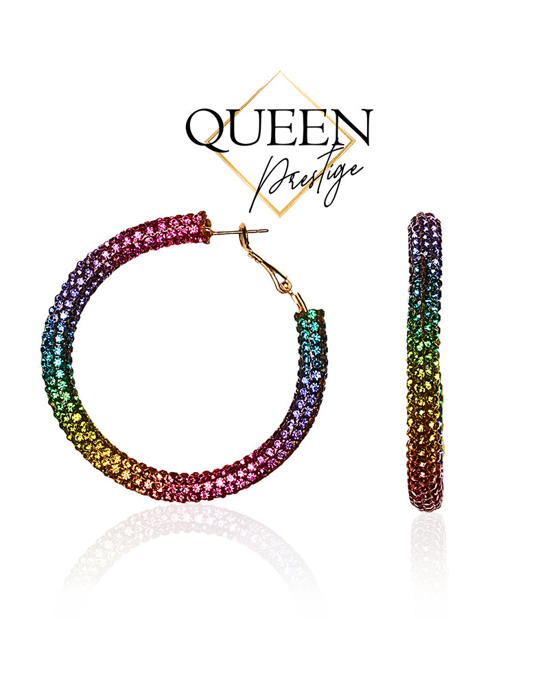 Glittering Beauty Rainbow Hoops