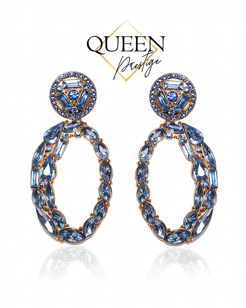 Showing It Off Blue Earrings