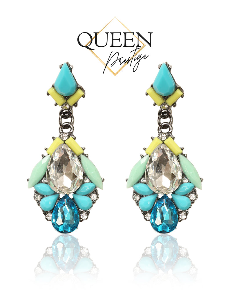All About Me Blue Dangle Earrings