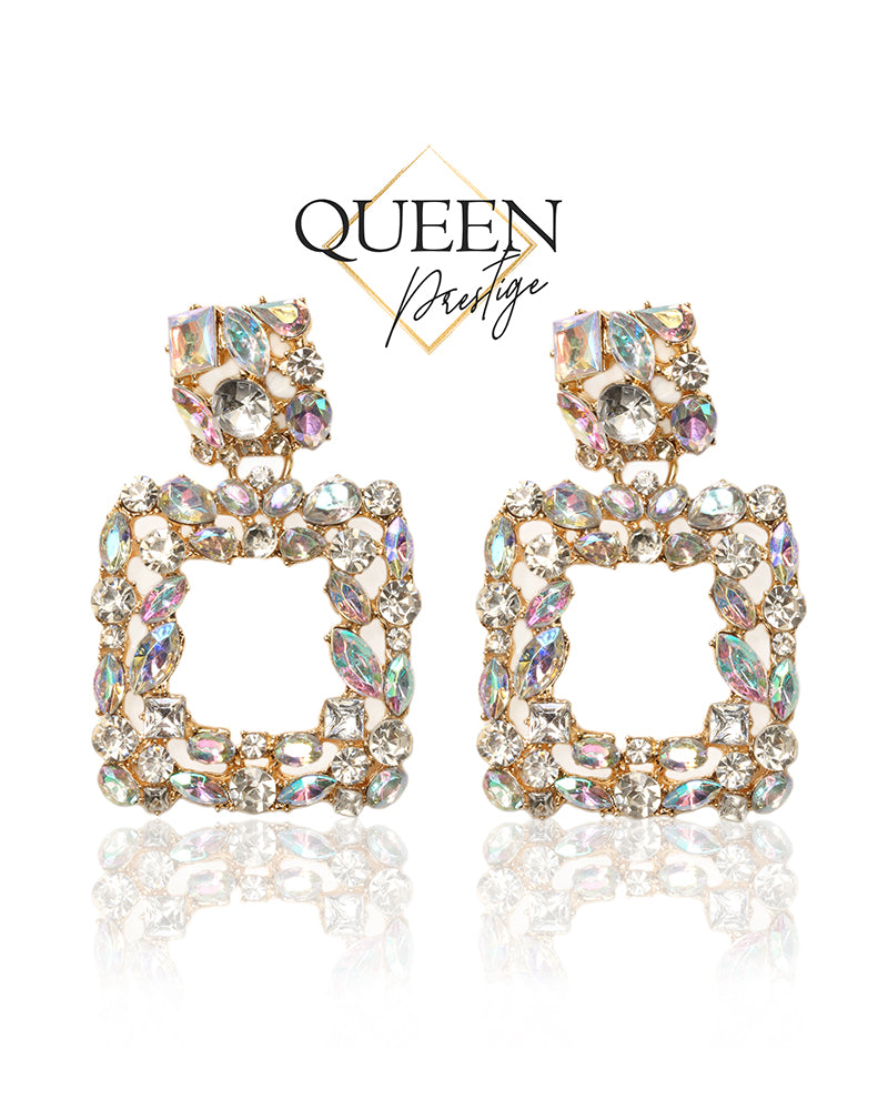Glamorama AB Square Dangle Earrings