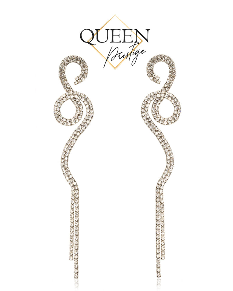 Heading to Vegas Drop Earrings - Silver