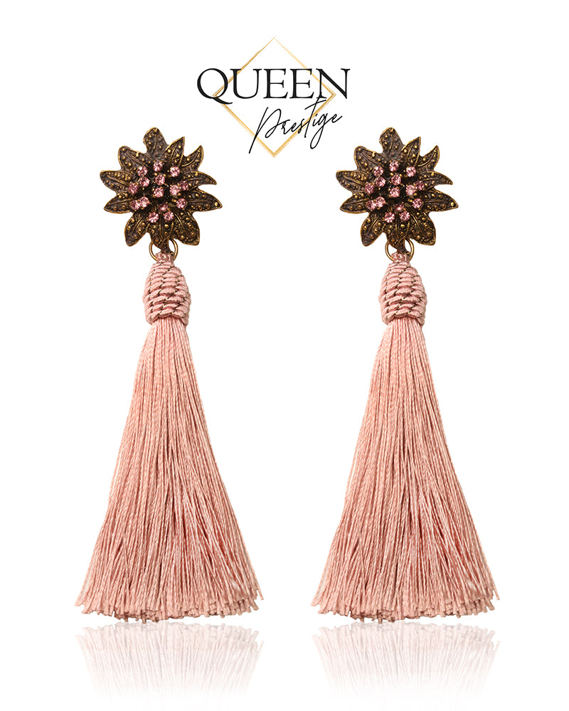 Endless Summer Pink Tassel Earrings