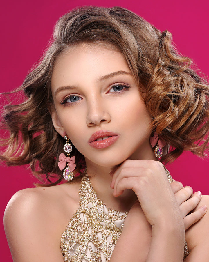 pink casual earrings