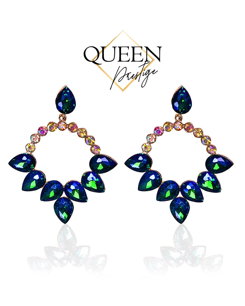 Queen Babe Dark Blue Earrings