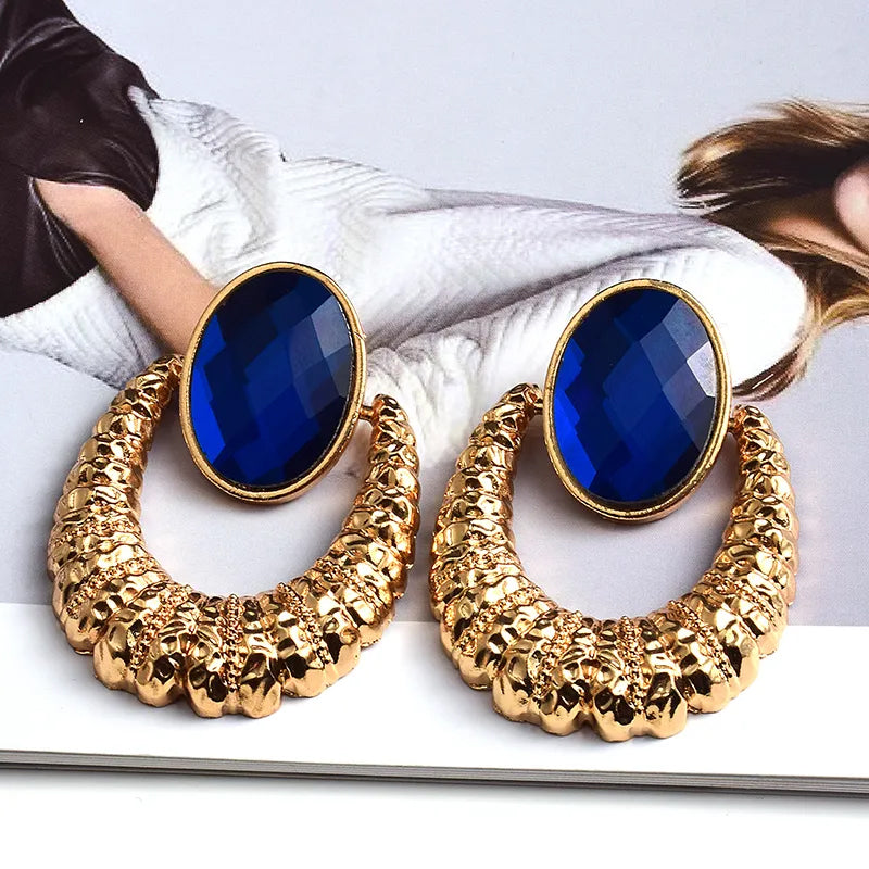 Glamour Games Blue Crystal Earrings