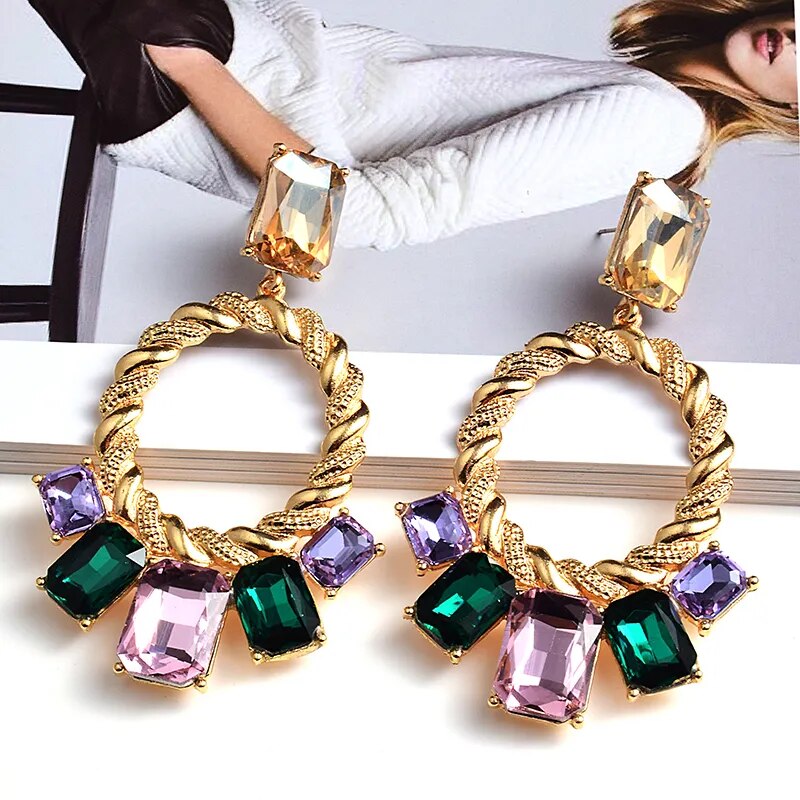 Pageant Empress Multicolored Earrings