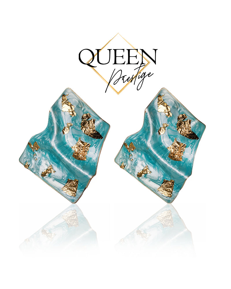 Crown Quest Blue Earrings