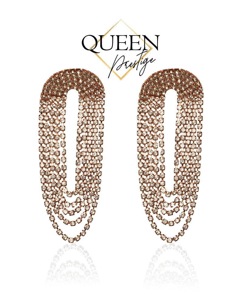 Edge Of Glory Gold Drop Earrings Queen Prestige