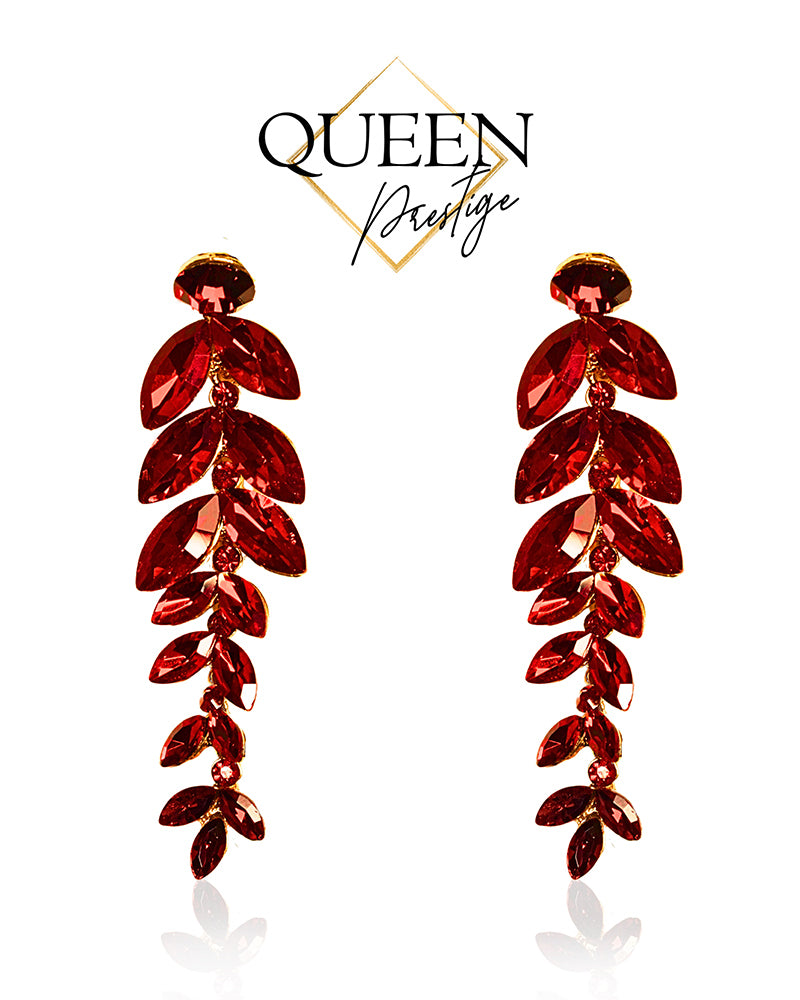 Graceful and Glamorous Red Drop Earrings
